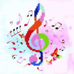 Diamond painting-Diamond Art Treble Clef-Leisure Arts-da01-50458