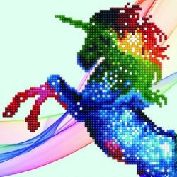 Diamond painting-Diamond Art Rainbow-ombre unicorn-Leisure Arts-das-50484