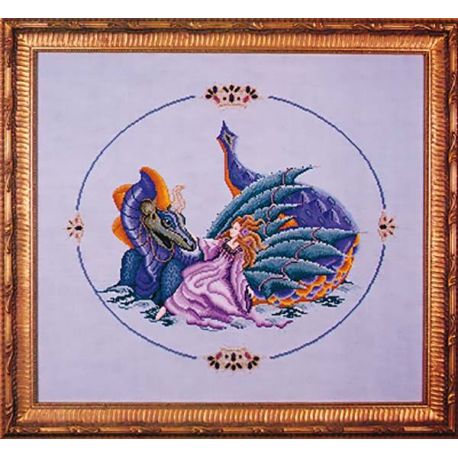 Borduurpatroon Dragon Lake Black Swan designs 21