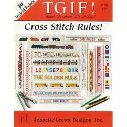 Borduurpatroon TGIF Cross Stitch Rules Jeanette Crews Designs 0208