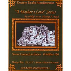 Borduurpatroon Snow Leopards and Babes Kustom Krafts l-mbw100