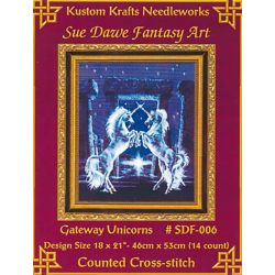 Borduurpatroon Gateway Unicorns Kustom Krafts l-sdf006