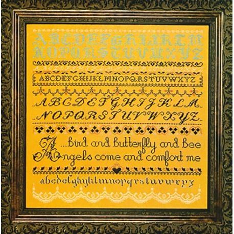 Borduurpatroon Angel Sampler Lavender and Lace tiag-ll35