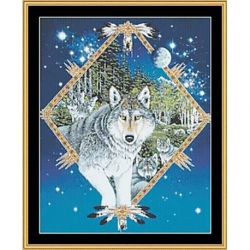 Borduurpatroon Wolf Song Mystic Stitch jrm08