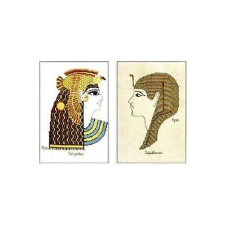 Borduurpatroon Nefertari and Tutankhamen Ross pr03