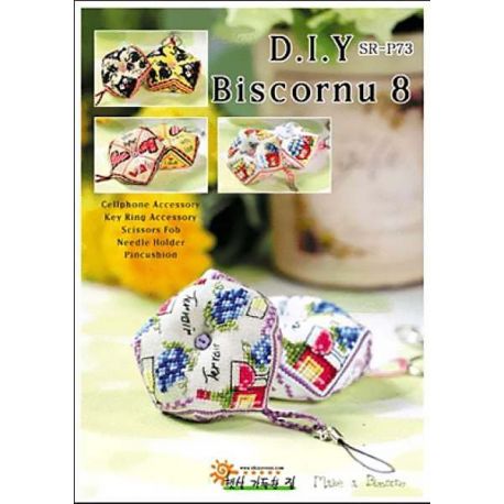 Borduurpatroon Biscornu 8 Shiny Room p073