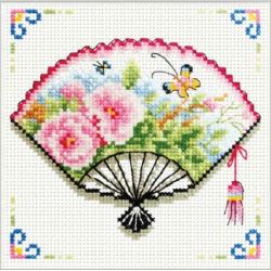Voorbedrukt borduurpakket Rose Fan Needleart World-nc140-026