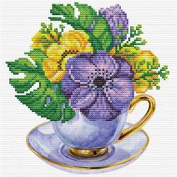 Voorbedrukt borduurpakket Mauve Cup Needleart World nc250-002