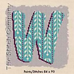 Borduurpatroon Letter W LiliPoints 000w