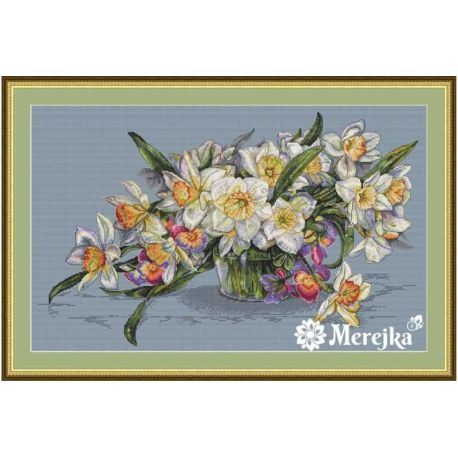 Borduurpakket daffodils Merejka-k014