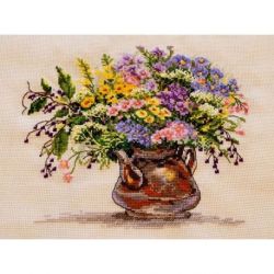 Borduurpakket wild flowers Merejka-k016