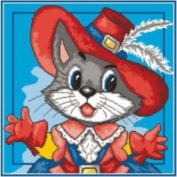 Voorbedrukt Aïda stramien Cat Matryonin Posad-1047