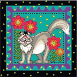 Voorbedrukt Aïda stramien Cat Vassiliy Matryonin Posad-1260