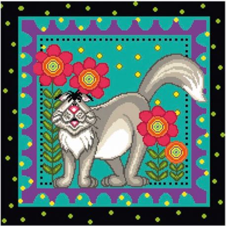 Voorbedrukt Aïda stramien Cat Vassiliy Matryonin Posad-1260