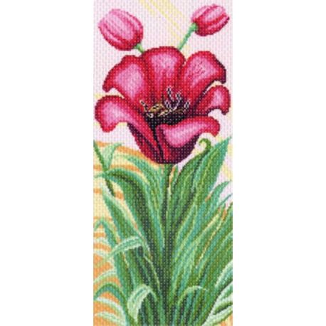 Voorbedrukt Aïda stramien Tulips Composition Matryonin Posad-1327