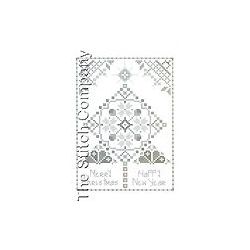 Borduurpatroon Wenskaart Quaker Winter Tree Rosewood Manor gc10