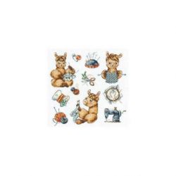 Borduurpakket merklap lama-naaister Andriana SANS-62