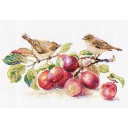 Borduurpakket Warblers and Plums Alisa 5-17