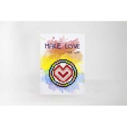 Diamond painting kaart Make Love-not War Wizardi WC0205