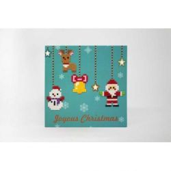 Diamond painting kaart Joyous Christmas Wizardi WC0206