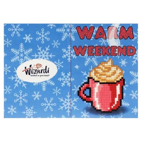 Diamond painting kaart Warm Weekend Wizardi WC0375