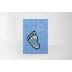 Diamond painting kaart Its a Boy Wizardi WC0438