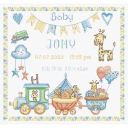 Borduurpakket Baby Boy Record Leti Stitch-0936
