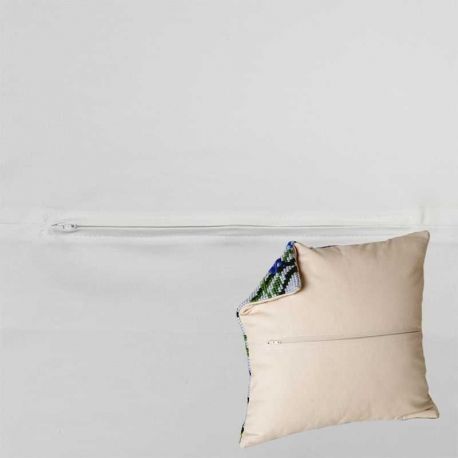 Kussenrug 45 x 45 cm. Wit Duftin backs021