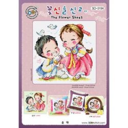 Borduurpatroon The Flower Shoes Soda Stitch 3194