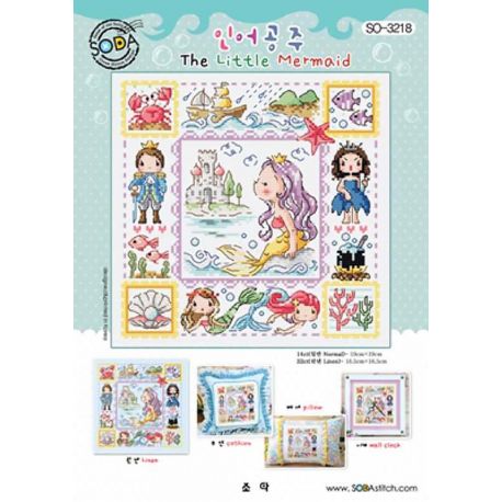 Borduurpatroon The Little Mermaid Soda Stitch 3218