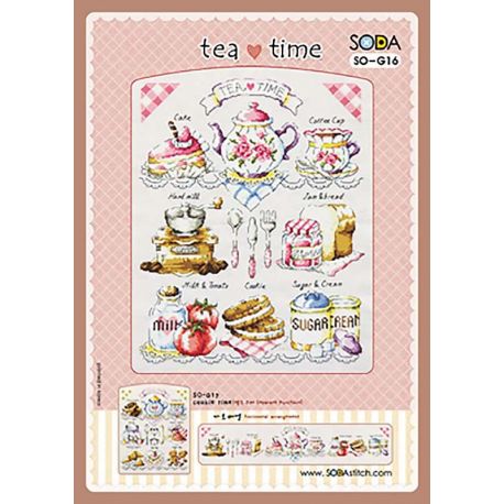 Borduurpatroon Tea Time Soda Stitch g016