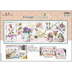 Borduurpatroon Flower Garden Soda Stitch g034