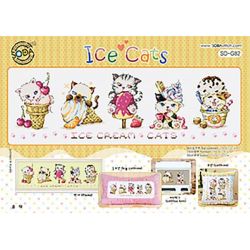 Borduurpatroon Ice Cats Soda Stitch g082