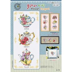 Borduurpatroon Flower Teapot Soda Stitch g087