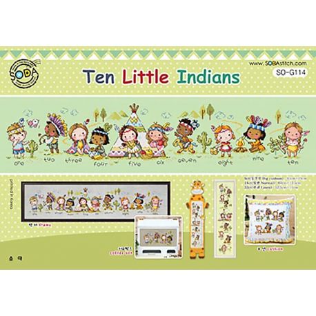 Borduurpatroon Ten Little Indians Soda Stitch g114