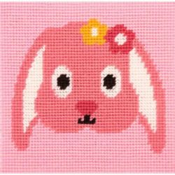 Kinderborduurpakket happy rabbit Anchor 3690000-20027