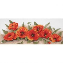 Borduurpakket Spray of poppies Anchor PCE722