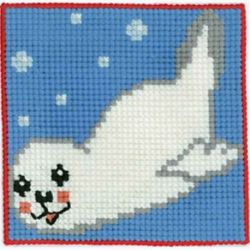 Borduurpakket Kinderpakket zeehond PERMIN 9133