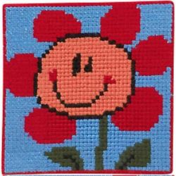 Borduurpakket Kinderpakket Flower PERMIN 9168