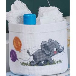 Borduurpakket babydoos olifant PERMIN 79-1818