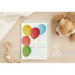 Diamond painting-Diamond Dotz Greeting Card Balloons on High Needleart World-ddg-033