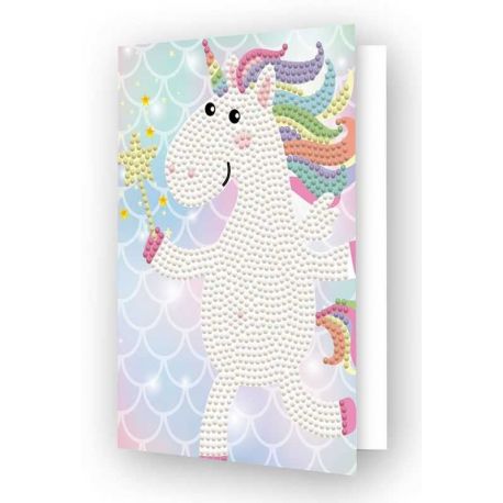 Diamond painting-Diamond Dotz Greeting Card Unicorn Wish Needleart World-ddg-034