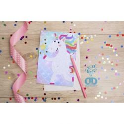 Diamond painting-Diamond Dotz Greeting Card Unicorn Wish Needleart World-ddg-034