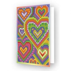 Diamond painting-Diamond Dotz Greeting Card Heart Mosaic Needleart World-ddg-037