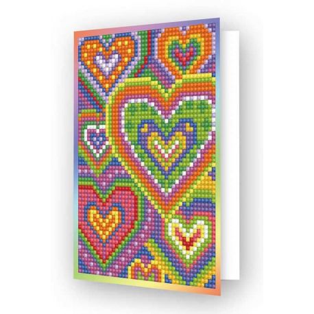Diamond painting-Diamond Dotz Greeting Card Heart Mosaic Needleart World-ddg-037