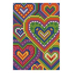 Diamond painting-Diamond Dotz Greeting Card Heart Mosaic Needleart World-ddg-037