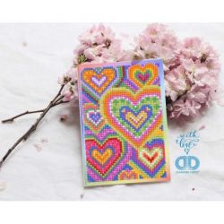 Diamond painting-Diamond Dotz Greeting Card Heart Mosaic Needleart World-ddg-037