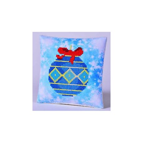 Diamond Dotz Blue Bauble Pillow-Needleart World ddp02-020