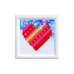 Diamond painting-Diamond Dotz Patchwork Heart DD Kit with Frame-Needleart World-dds-007f
