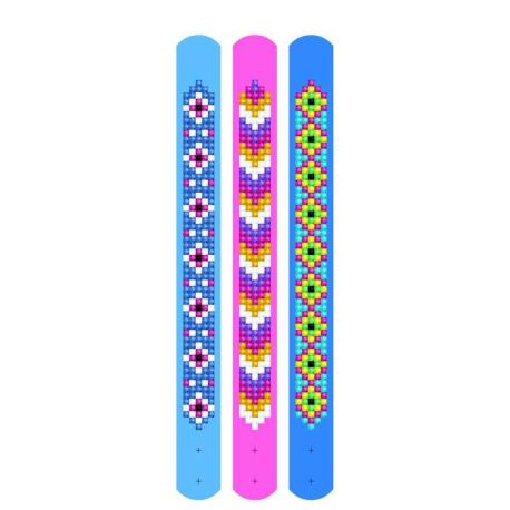 Diamond painting-Diamond Dotz Dotzies 3 Bracelets Multi Pack-Daisies-Needleart World-dtz11-010